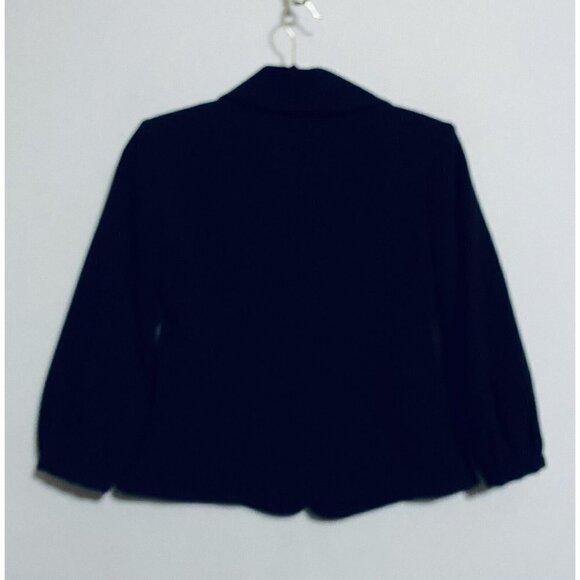 Cabi Womens 4 Abbott Cropped Jacket Ponte Knit Metal Buttons Black 3027 - Picture 7 of 10